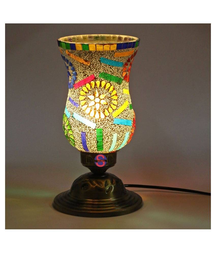Somil Decorative Glass Table Lamp - Pack of 1 Somil Decorative Glass Table Lamp - Pack of 1