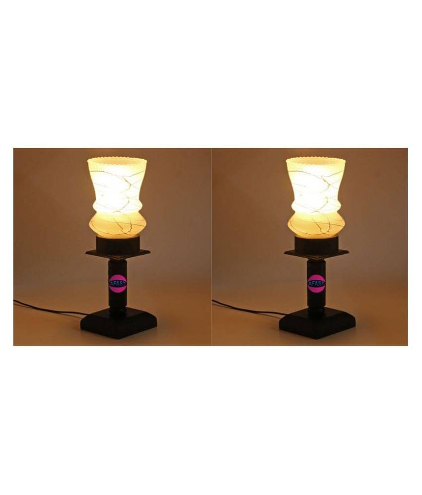     			Somil Decorative Glass Table Lamp - Pack of 2
