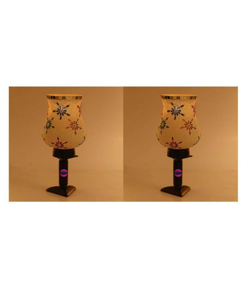 Somil Decorative Glass Table Lamp - Pack of 2 Somil Decorative Glass Table Lamp - Pack of 2