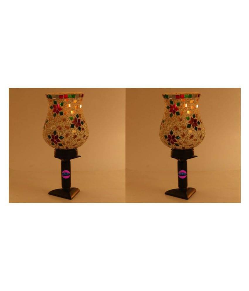     			Somil Decorative Glass Table Lamp - Pack of 2