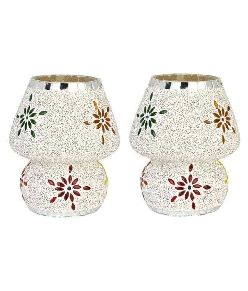Somil Decorative Glass Table Lamp - Pack of 2 Somil Decorative Glass Table Lamp - Pack of 2