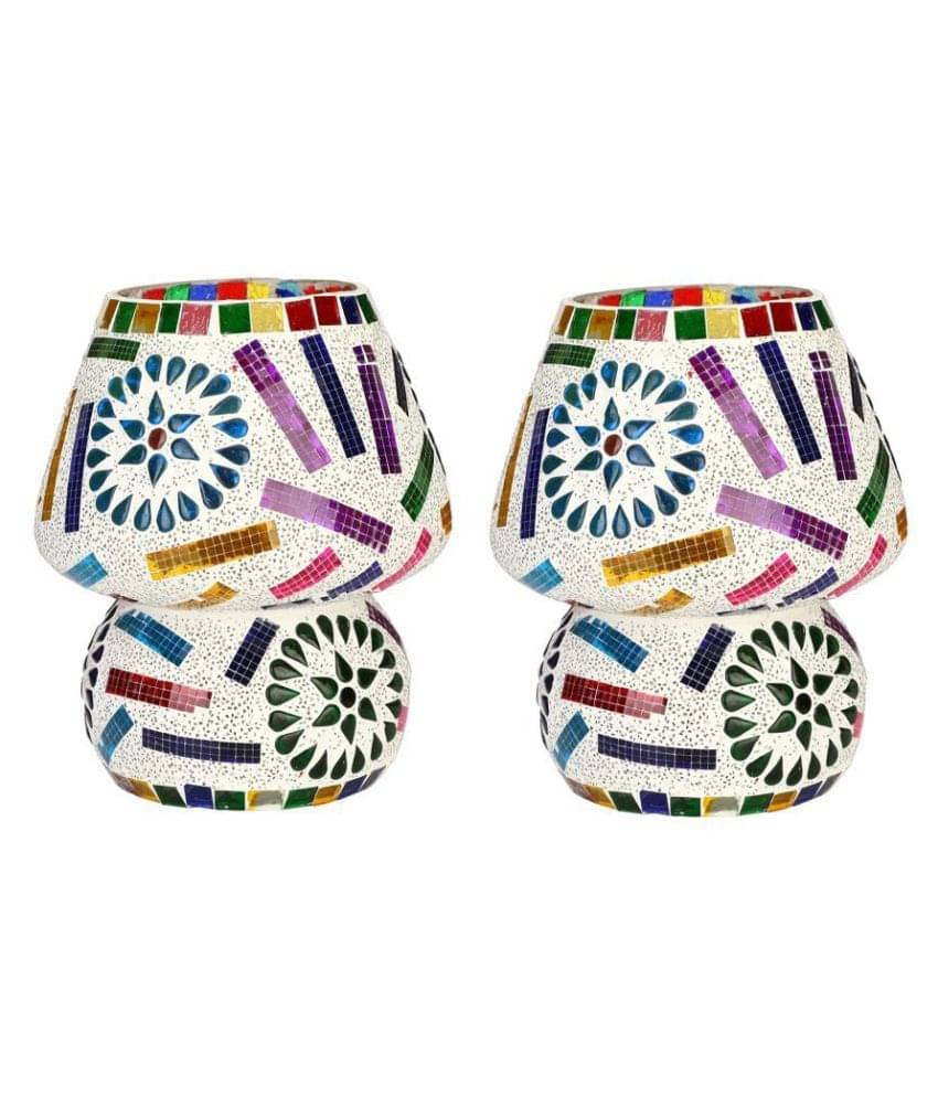     			Somil Decorative Glass Table Lamp - Pack of 2