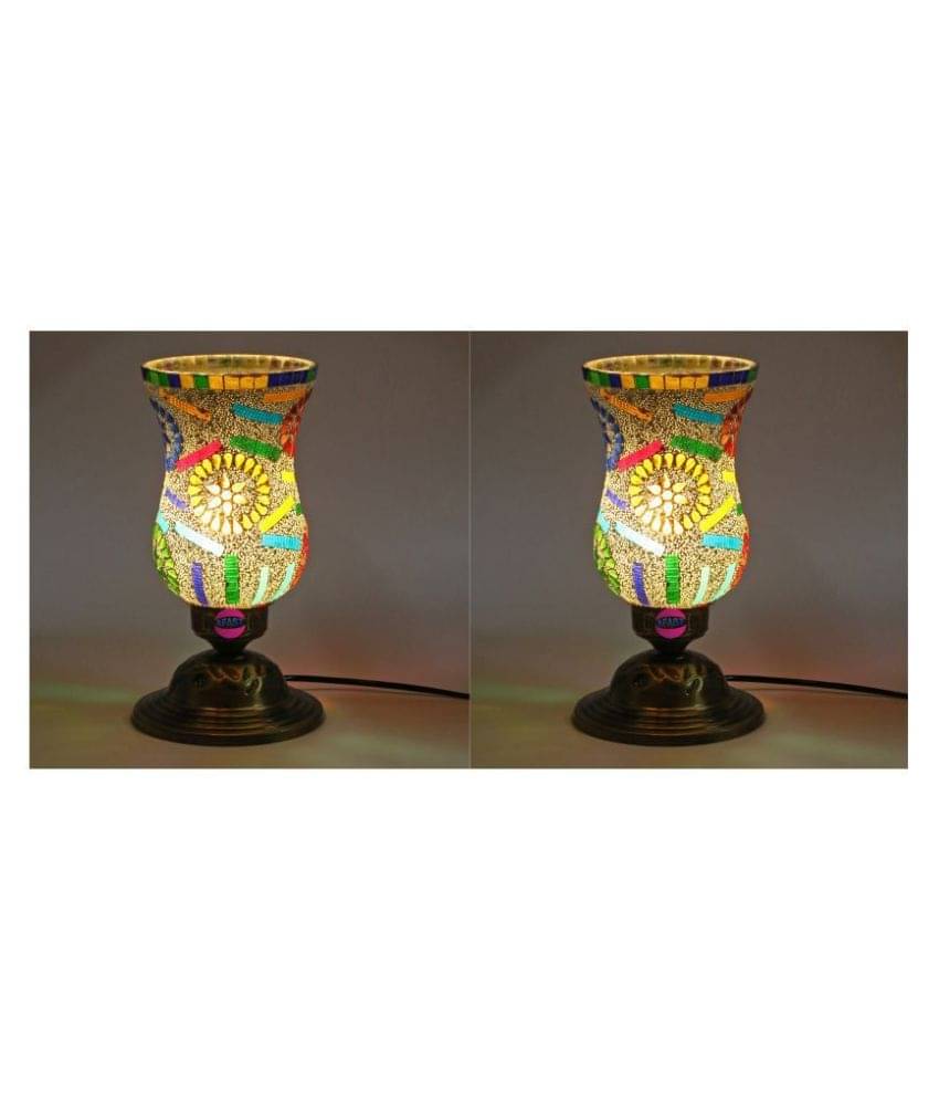     			Somil Decorative Glass Table Lamp - Pack of 2