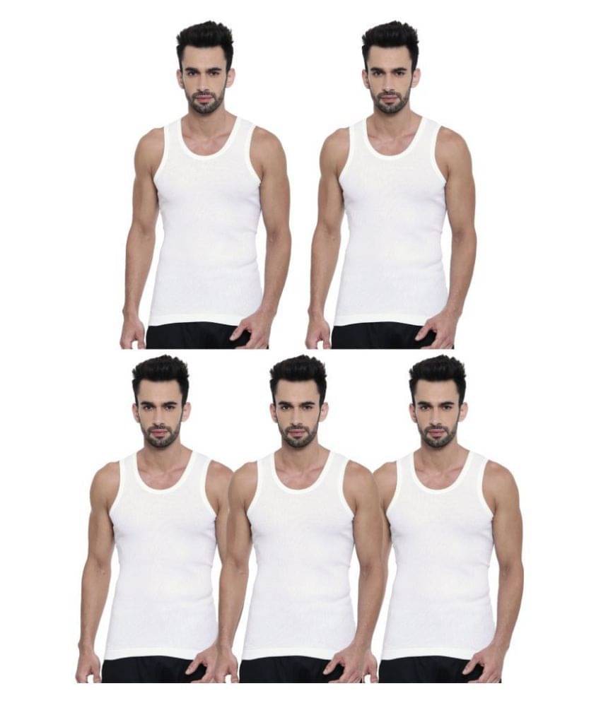Dixcy Scott White Sleeveless Vests Pack of 5 Dixcy Scott White Sleeveless Vests Pack of 5