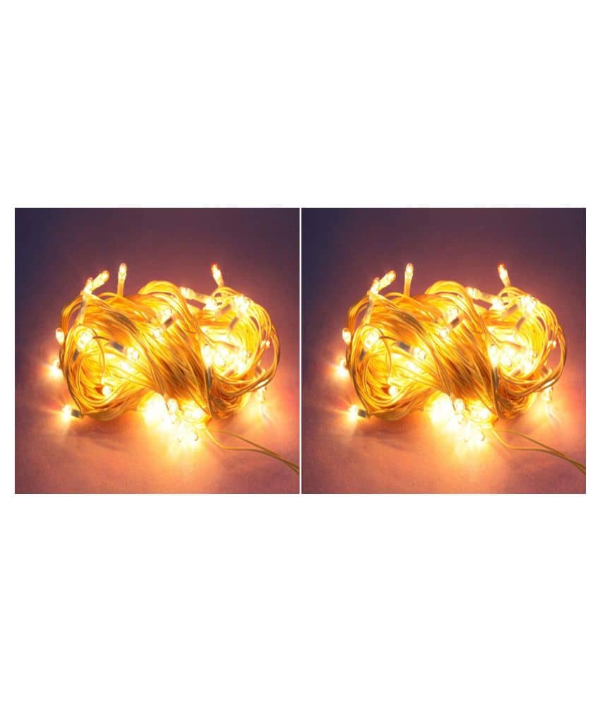 EmmEmm 2 Pcs 10Mtr Diwali Rice Ladi String Lights Gold - Electricals | Buy online on ZillyBuy
