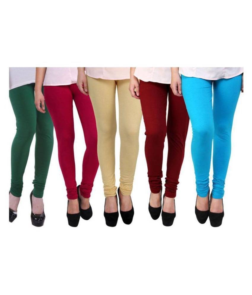     			FnMe Cotton Lycra Pack of 5 Leggings