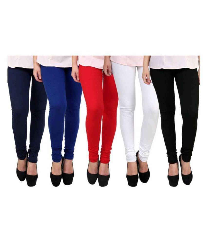     			FnMe Cotton Lycra Pack of 5 Leggings