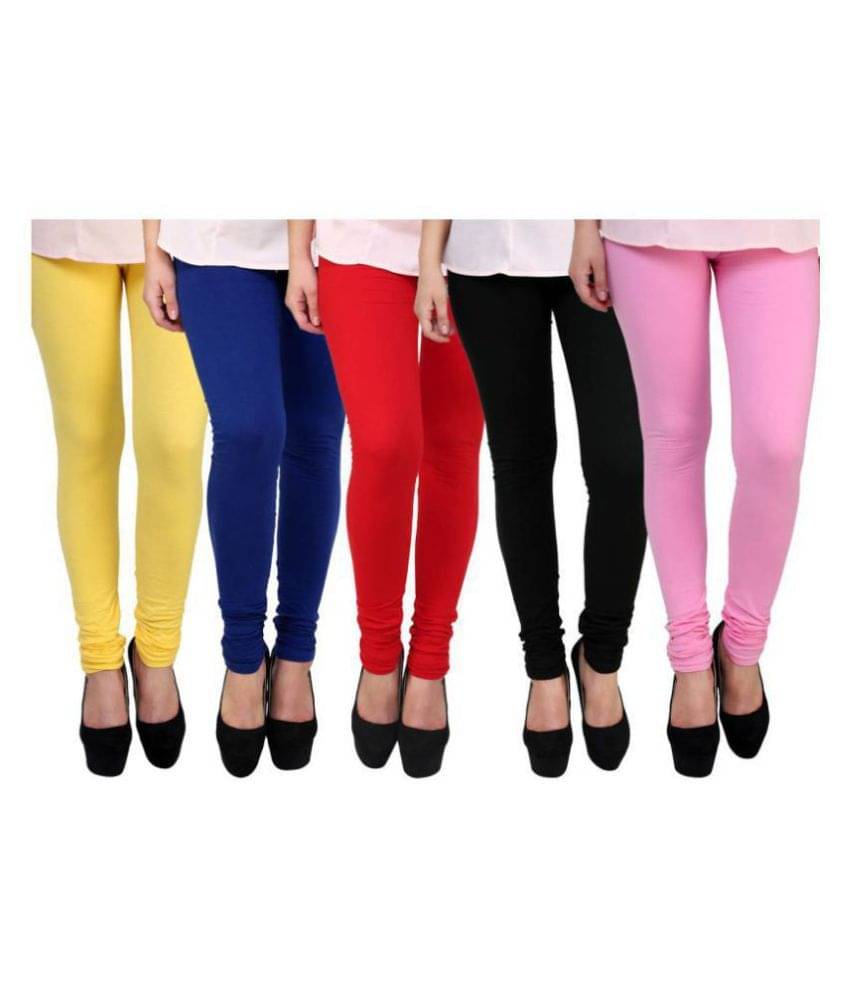     			FnMe Cotton Lycra Pack of 5 Leggings