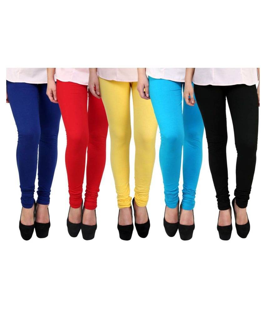     			FnMe Cotton Lycra Pack of 5 Leggings