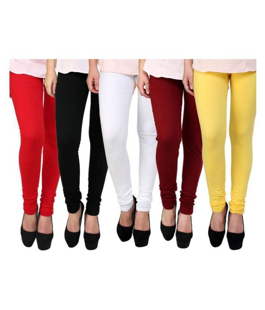     			FnMe Cotton Lycra Pack of 5 Leggings