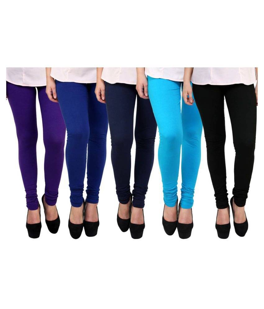     			FnMe Cotton Lycra Pack of 5 Leggings