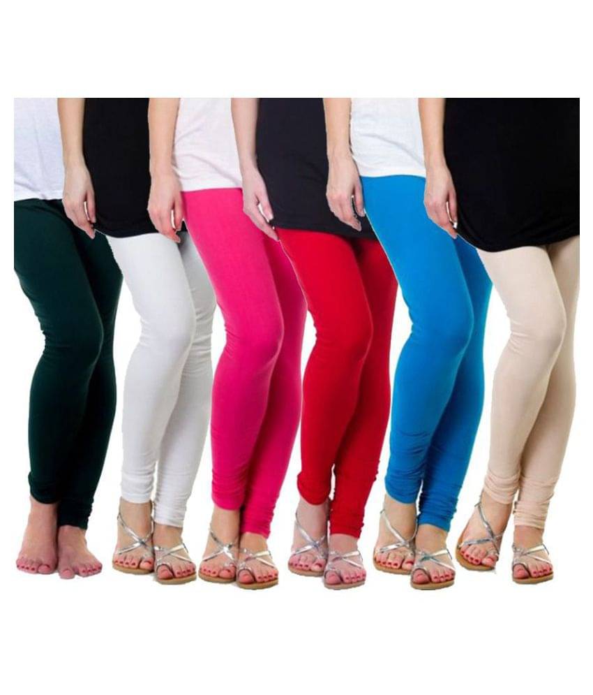    			FnMe Cotton Lycra Pack of 6 Leggings
