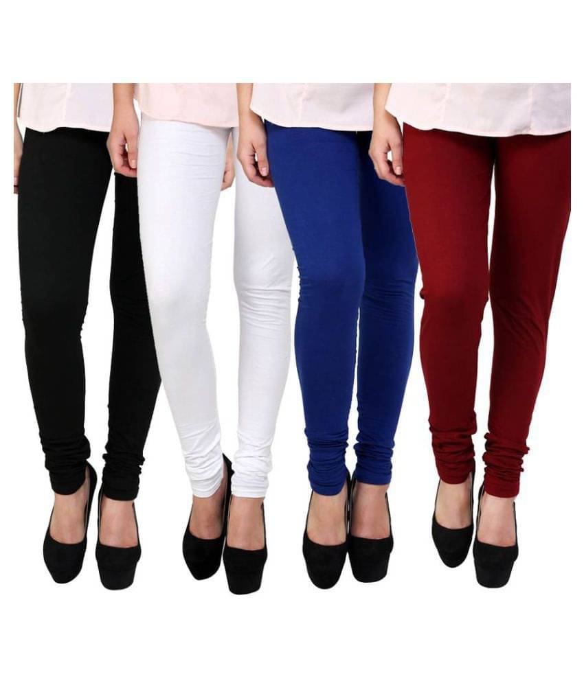 FnMe Cotton Lycra Pack of 4 Leggings     			FnMe Cotton Lycra Pack of 4 Leggings