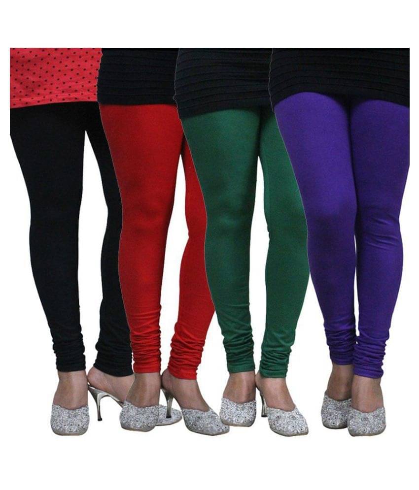     			FnMe Cotton Lycra Pack of 4 Leggings