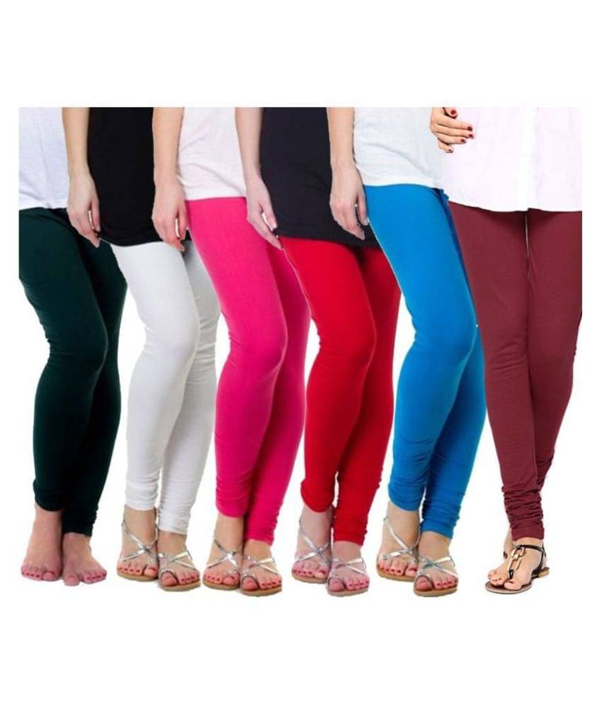     			FnMe Cotton Lycra Pack of 6 Leggings