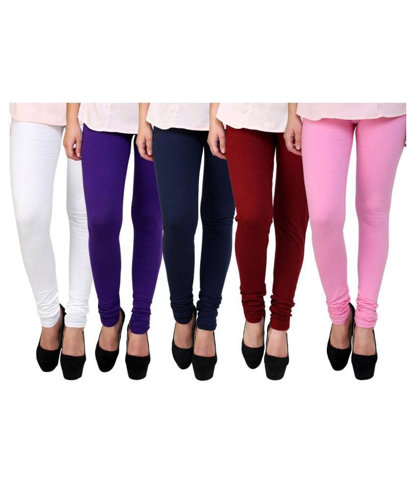     			FnMe Cotton Lycra Pack of 5 Leggings
