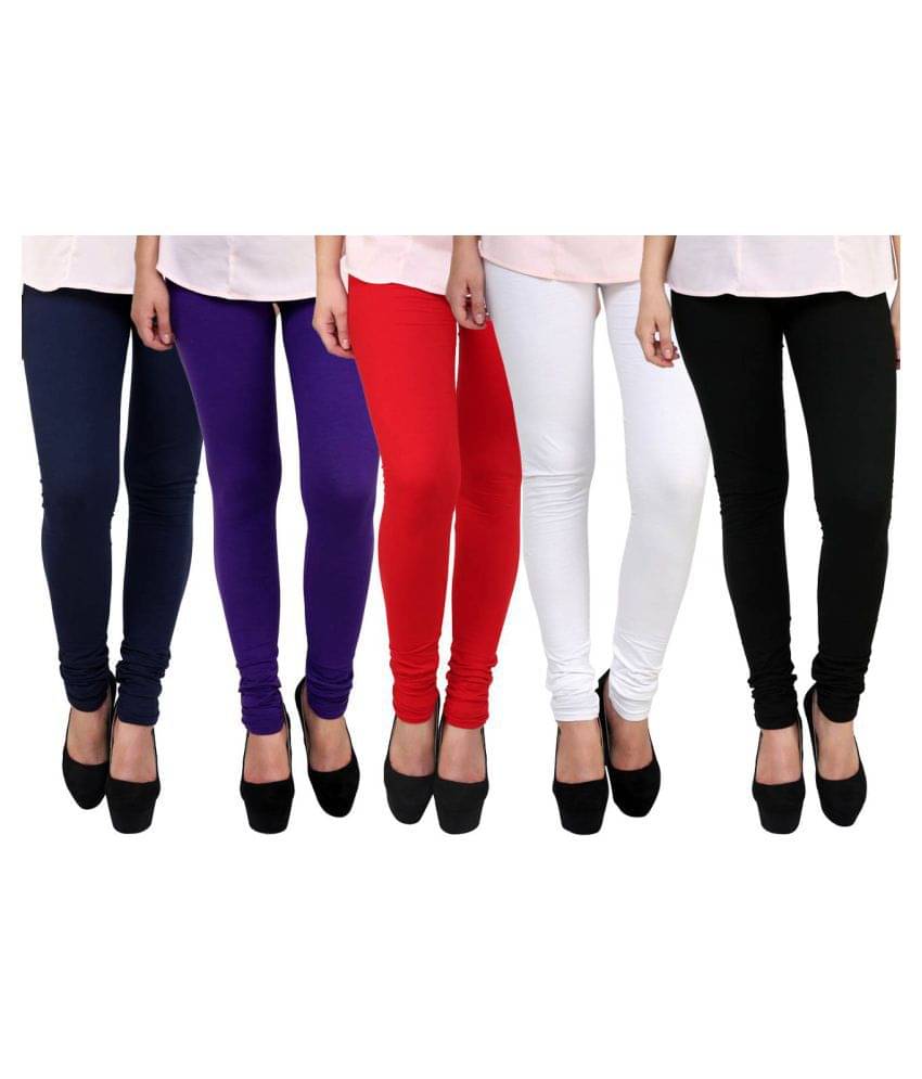     			FnMe Cotton Lycra Pack of 5 Leggings
