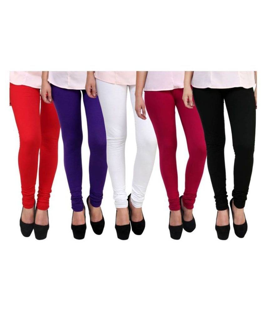     			FnMe Cotton Lycra Pack of 5 Leggings