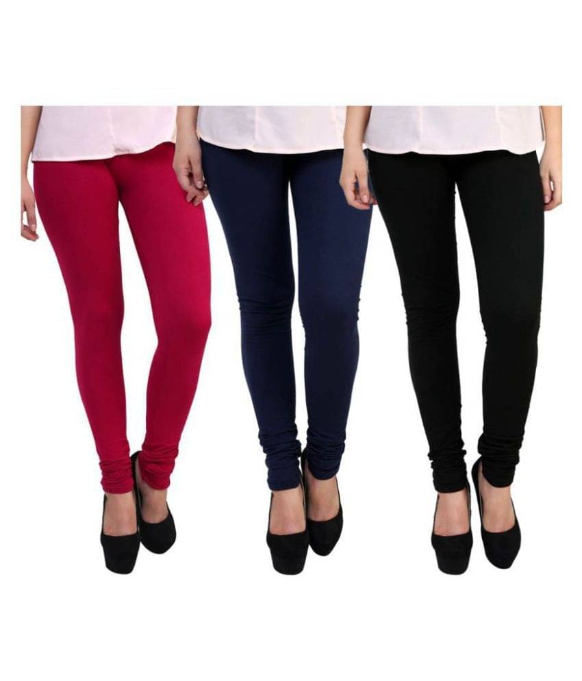     			FnMe Cotton Lycra Pack of 3 Leggings