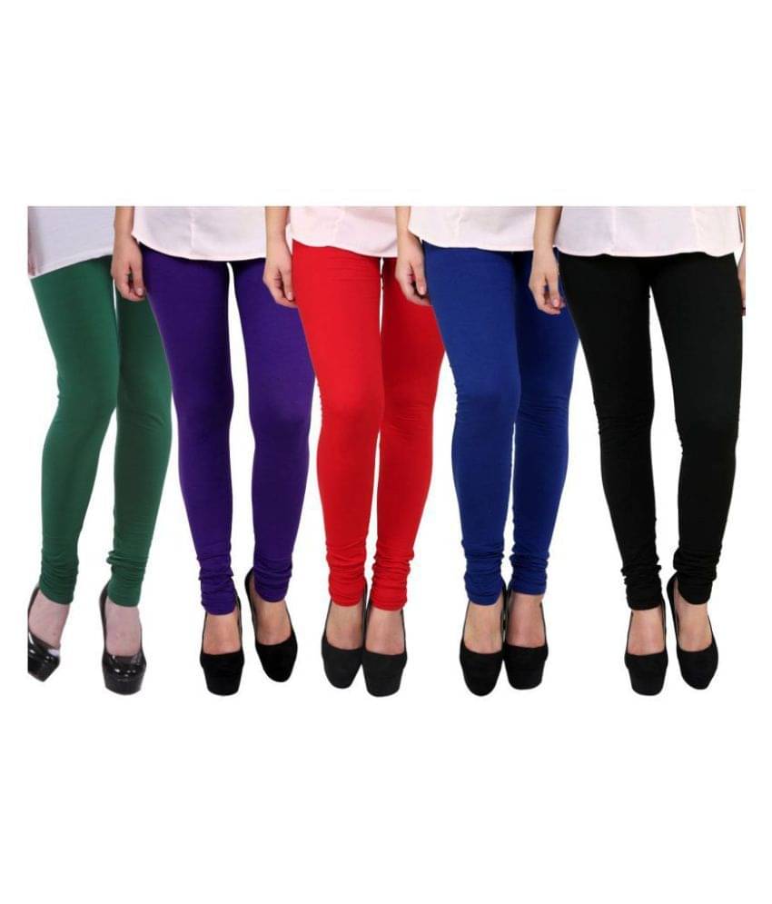     			FnMe Cotton Lycra Pack of 5 Leggings