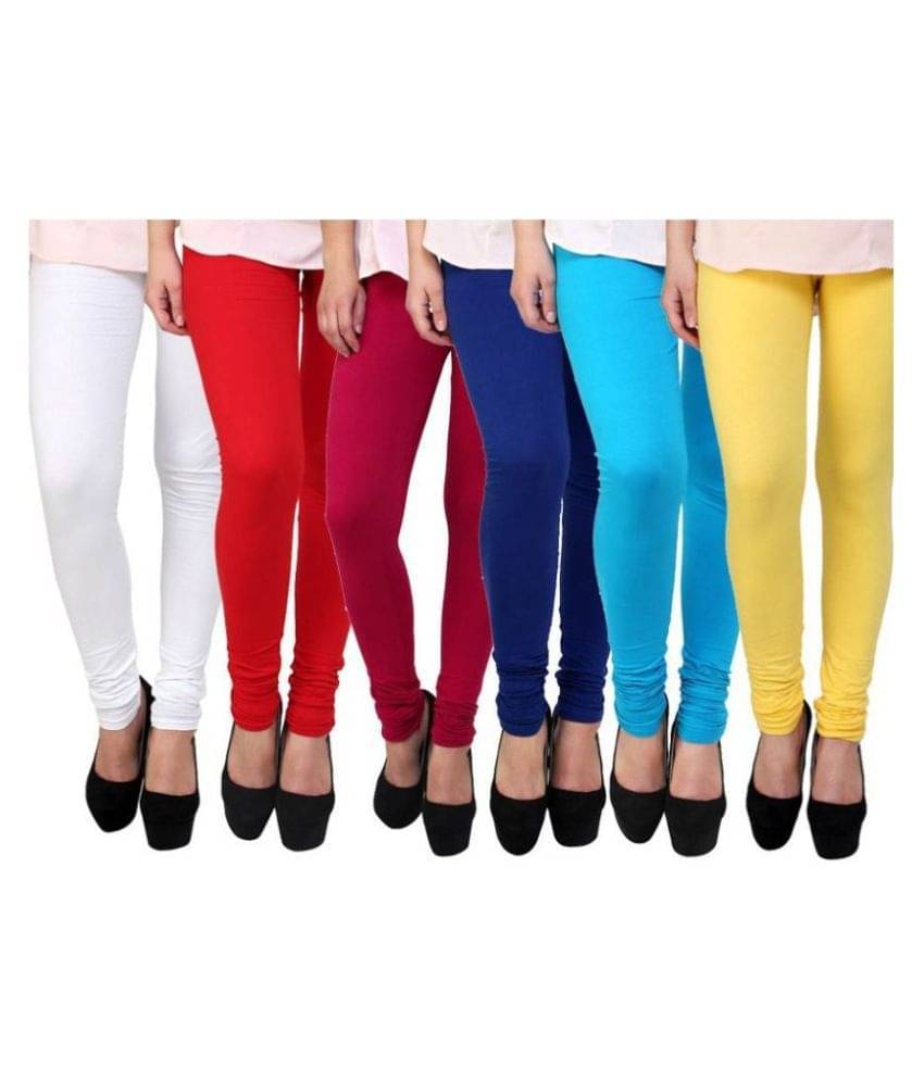     			FnMe Cotton Lycra Pack of 6 Leggings