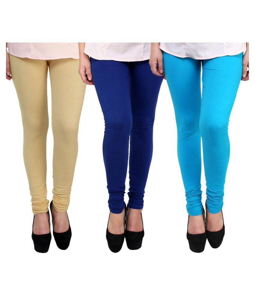     			FnMe - Gold Cotton Women's Leggings ( Pack of 3 )