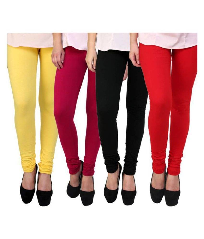     			FnMe Cotton Lycra Pack of 4 Leggings