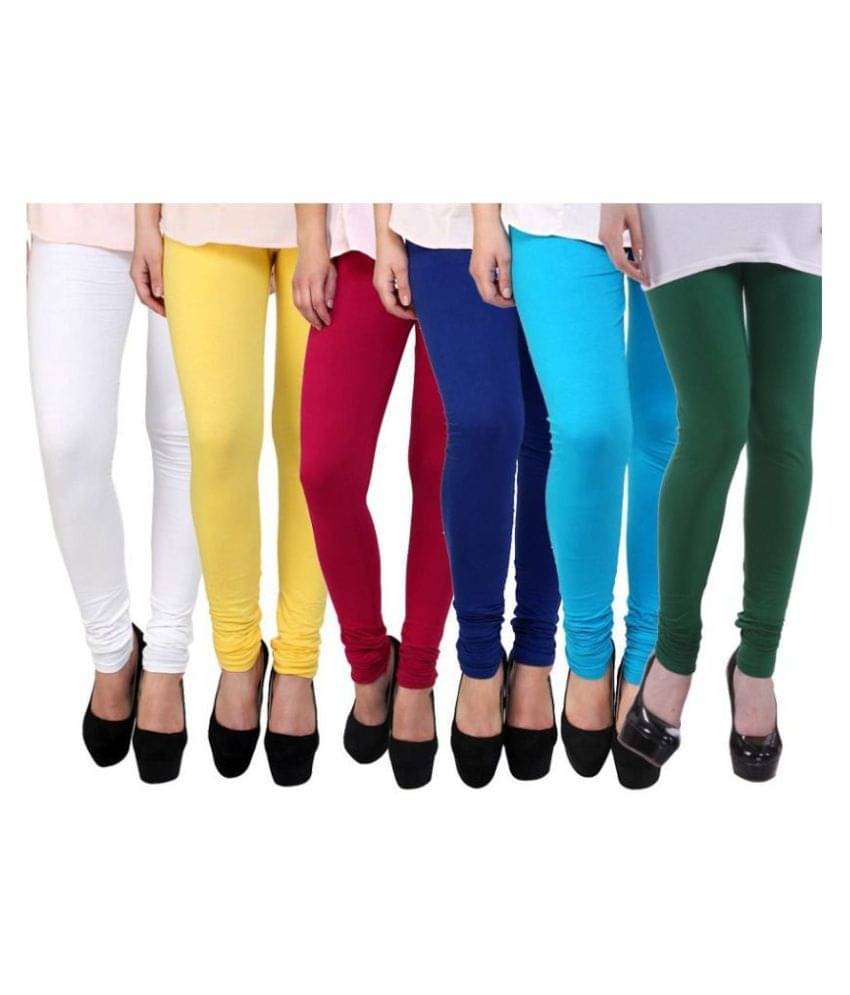     			FnMe Cotton Lycra Pack of 6 Leggings
