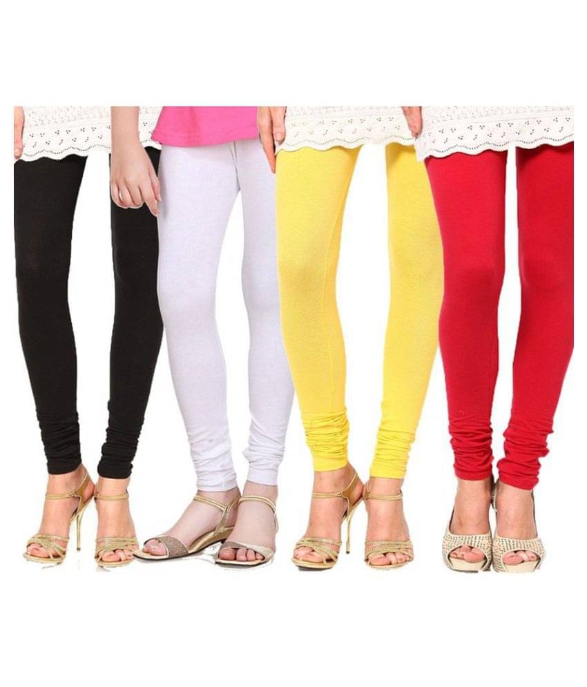 FnMe Cotton Lycra Pack of 4 Leggings     			FnMe Cotton Lycra Pack of 4 Leggings