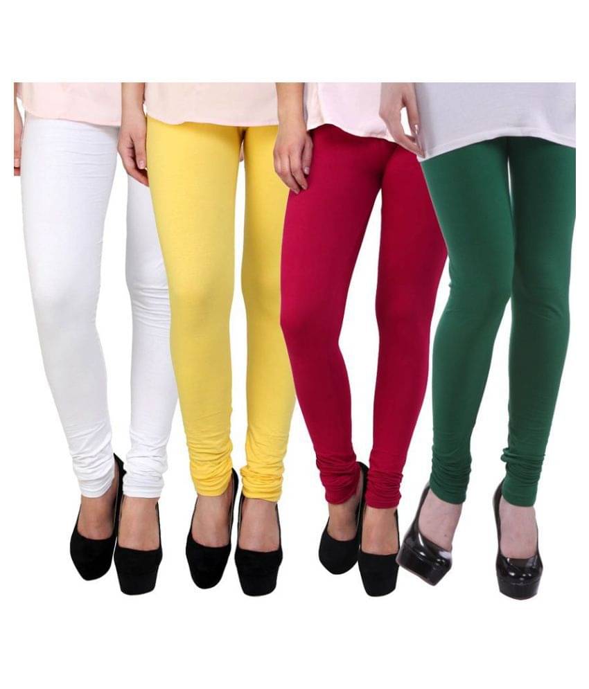     			FnMe Cotton Lycra Pack of 4 Leggings