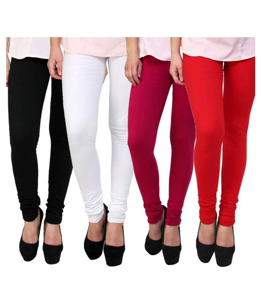     			FnMe Cotton Lycra Pack of 4 Leggings