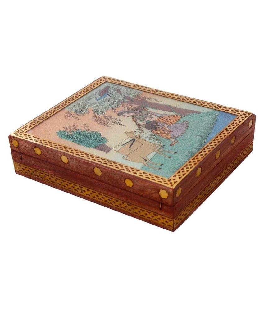 ASHISH UNIQUETREND Multicolour Wood Decorative Box - Pack of 1 ASHISH UNIQUETREND Multicolour Wood Decorative Box - Pack of 1