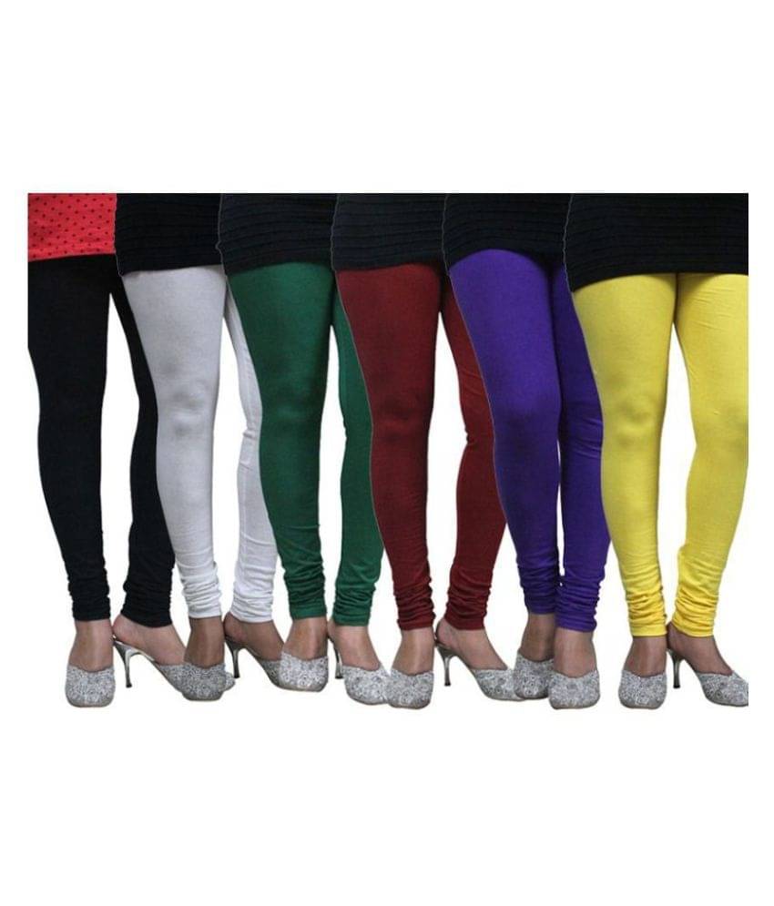     			FnMe Cotton Lycra Pack of 6 Leggings