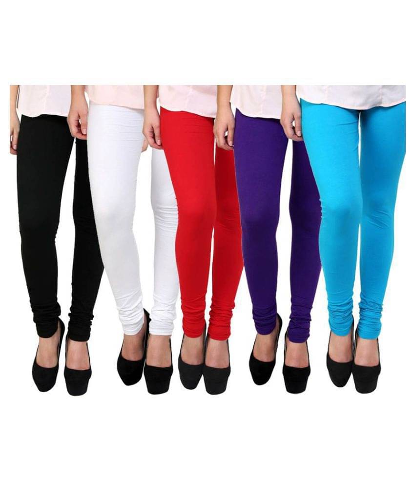     			FnMe Cotton Lycra Pack of 5 Leggings