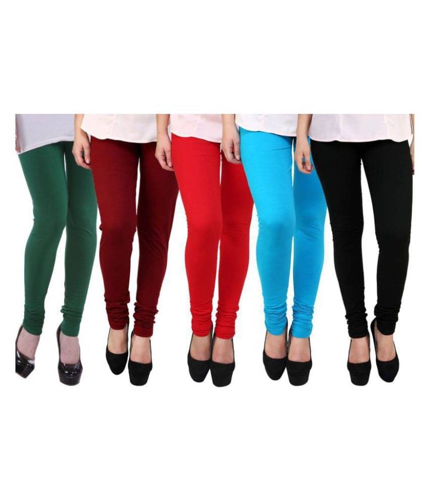    			FnMe Cotton Lycra Pack of 5 Leggings