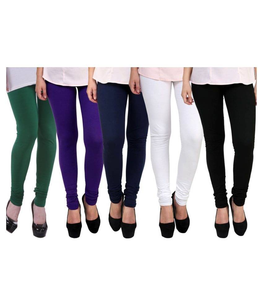     			FnMe Cotton Lycra Pack of 5 Leggings