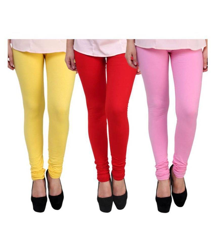     			FnMe Cotton Lycra Pack of 3 Leggings