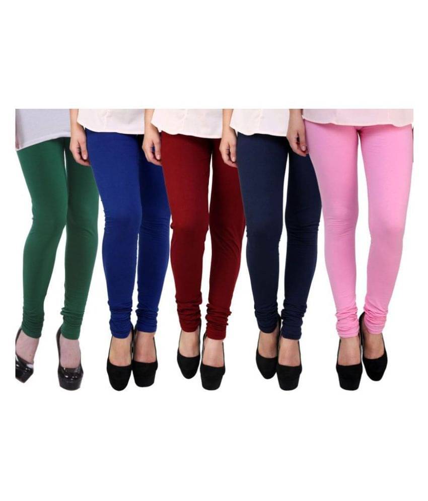     			FnMe - Indigo Cotton Women's Leggings ( Pack of 5 )