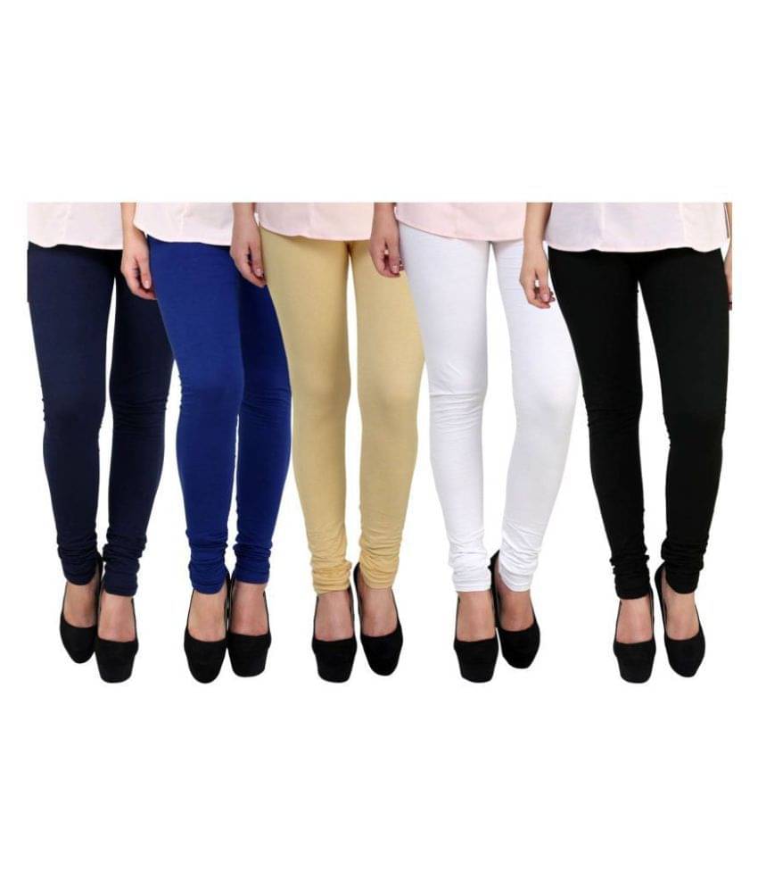     			FnMe Cotton Lycra Pack of 5 Leggings