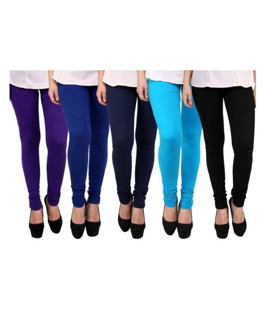     			FnMe Cotton Lycra Pack of 5 Leggings
