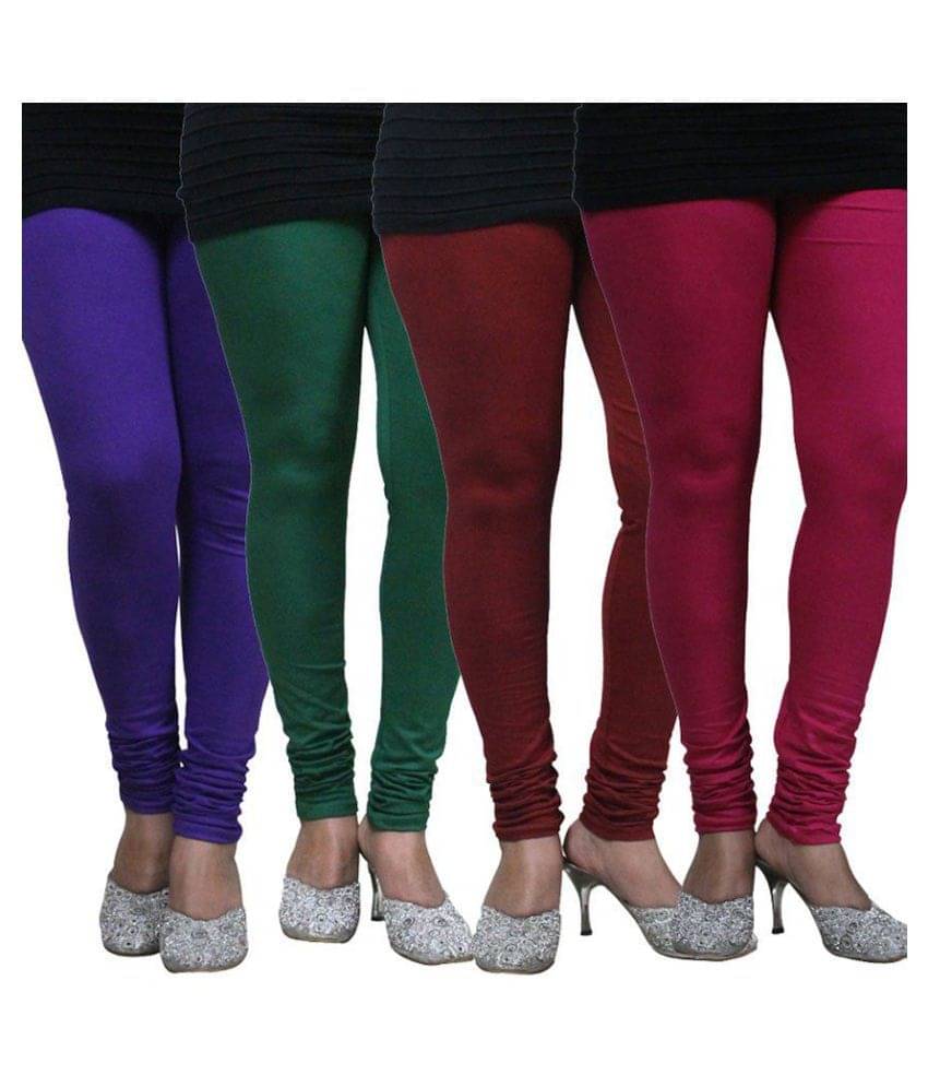     			FnMe Cotton Lycra Pack of 4 Leggings