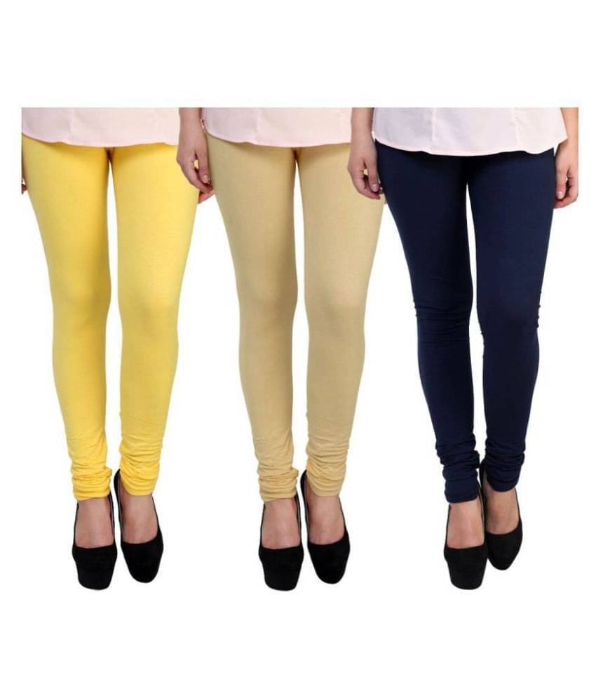     			FnMe Cotton Lycra Pack of 3 Leggings