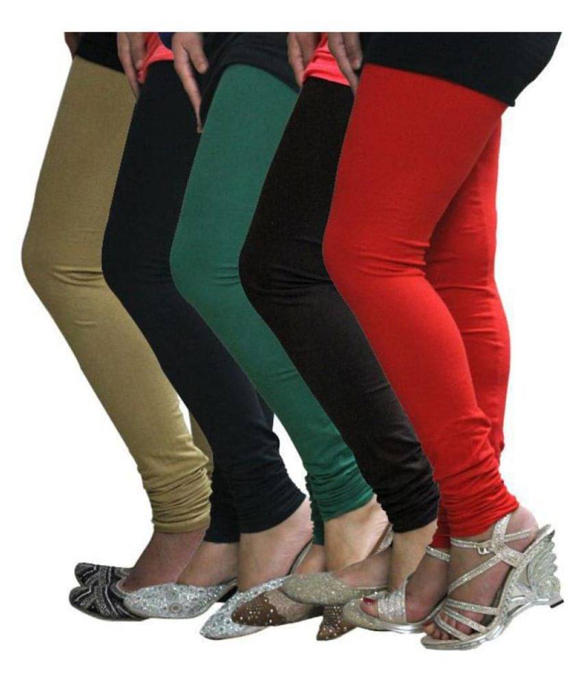     			FnMe Cotton Lycra Pack of 5 Leggings