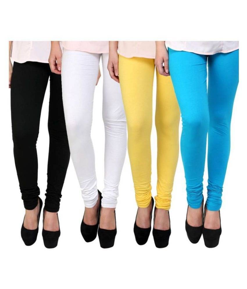     			FnMe Cotton Lycra Pack of 4 Leggings