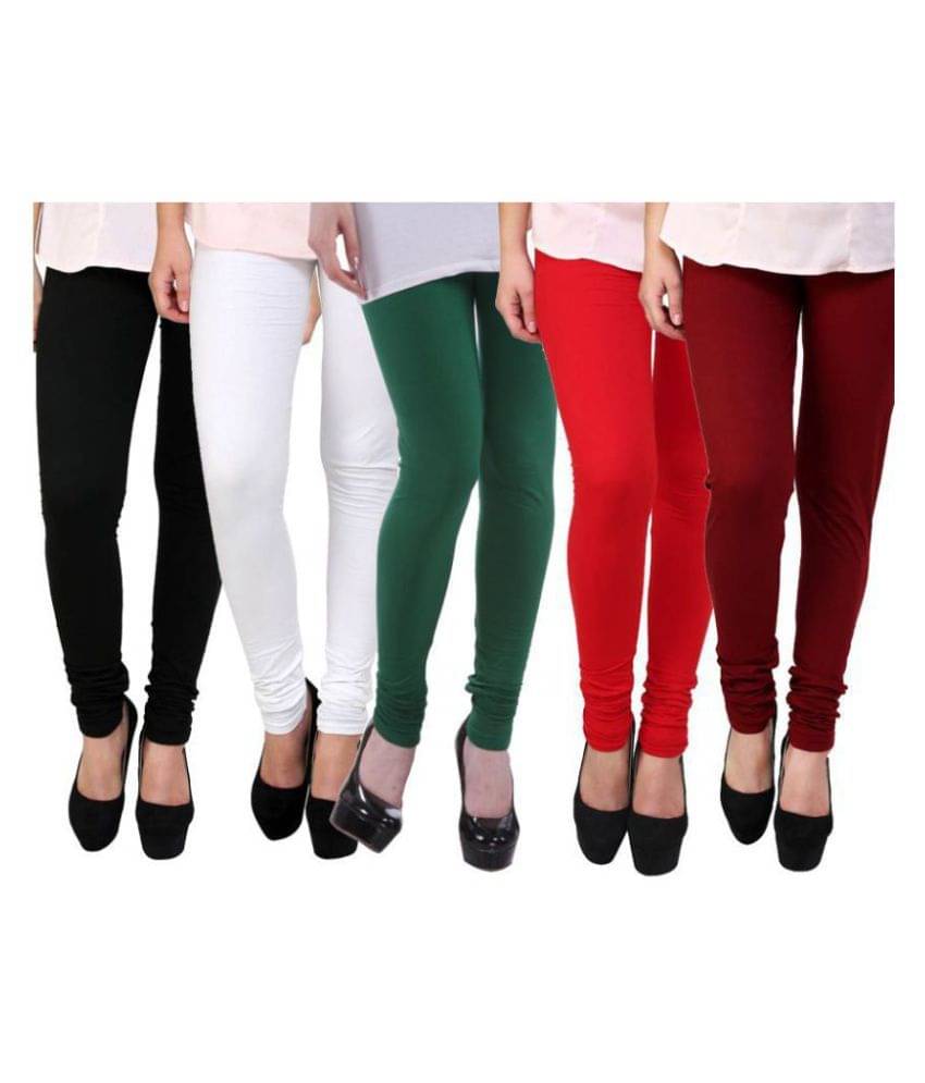     			FnMe Cotton Lycra Pack of 5 Leggings