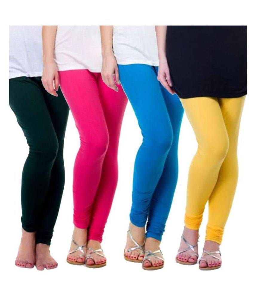     			FnMe Cotton Lycra Pack of 4 Leggings