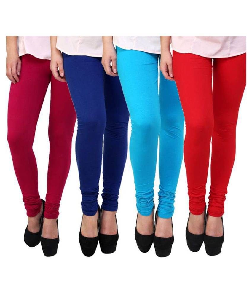     			FnMe Cotton Lycra Pack of 4 Leggings
