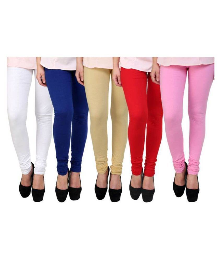     			FnMe Cotton Lycra Pack of 5 Leggings