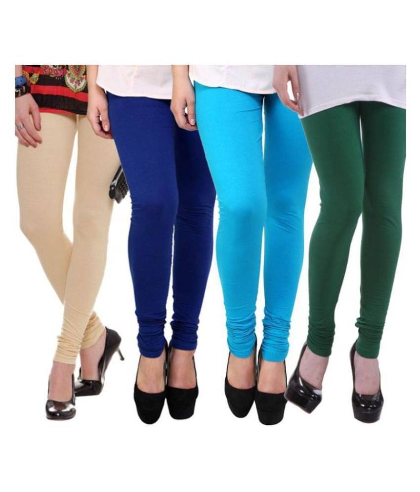     			FnMe Cotton Lycra Pack of 4 Leggings
