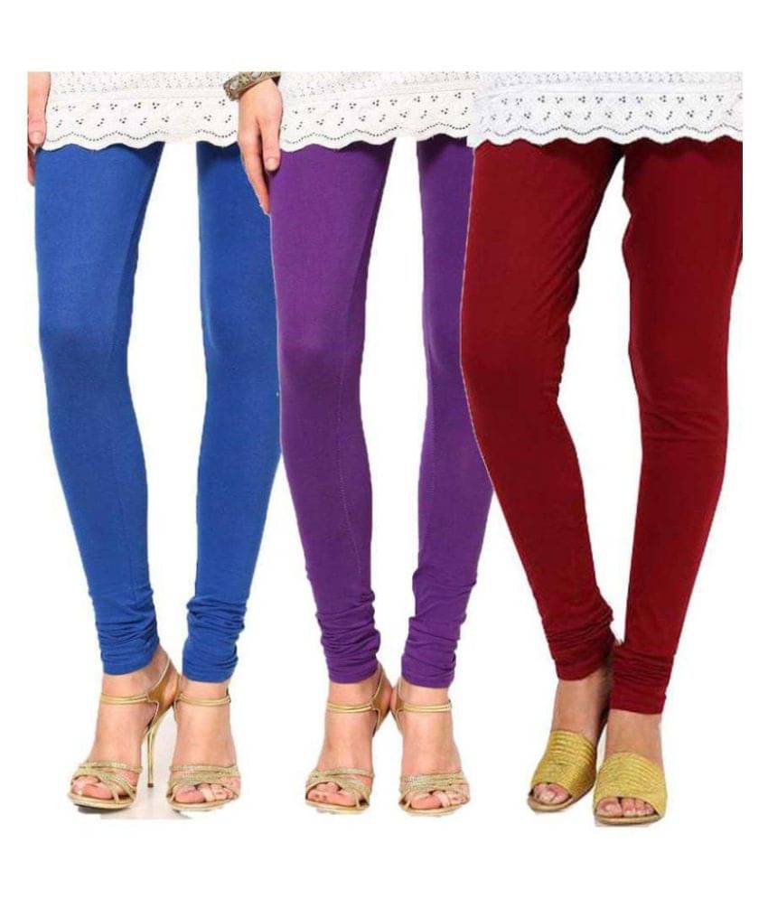     			FnMe Cotton Lycra Pack of 3 Leggings